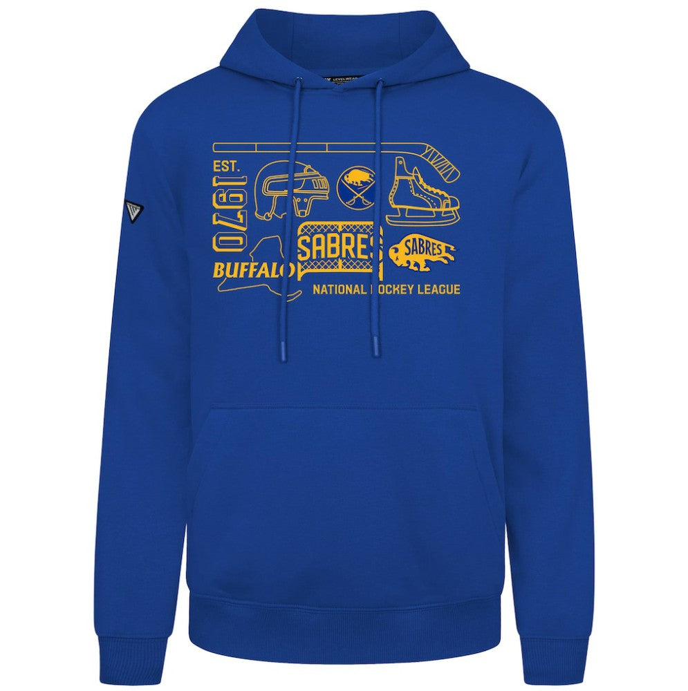Buffalo Sabres Levelwear Podium Campaign Pullover Hoodie - Royal - NHL