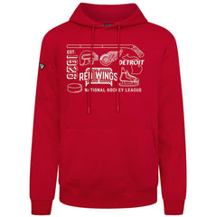 Detroit Red Wings Levelwear Podium Campaign Pullover Hoodie - Red - NHL