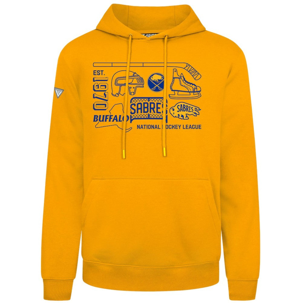 Buffalo Sabres Levelwear Podium Campaign Pullover Hoodie - Gold - NHL