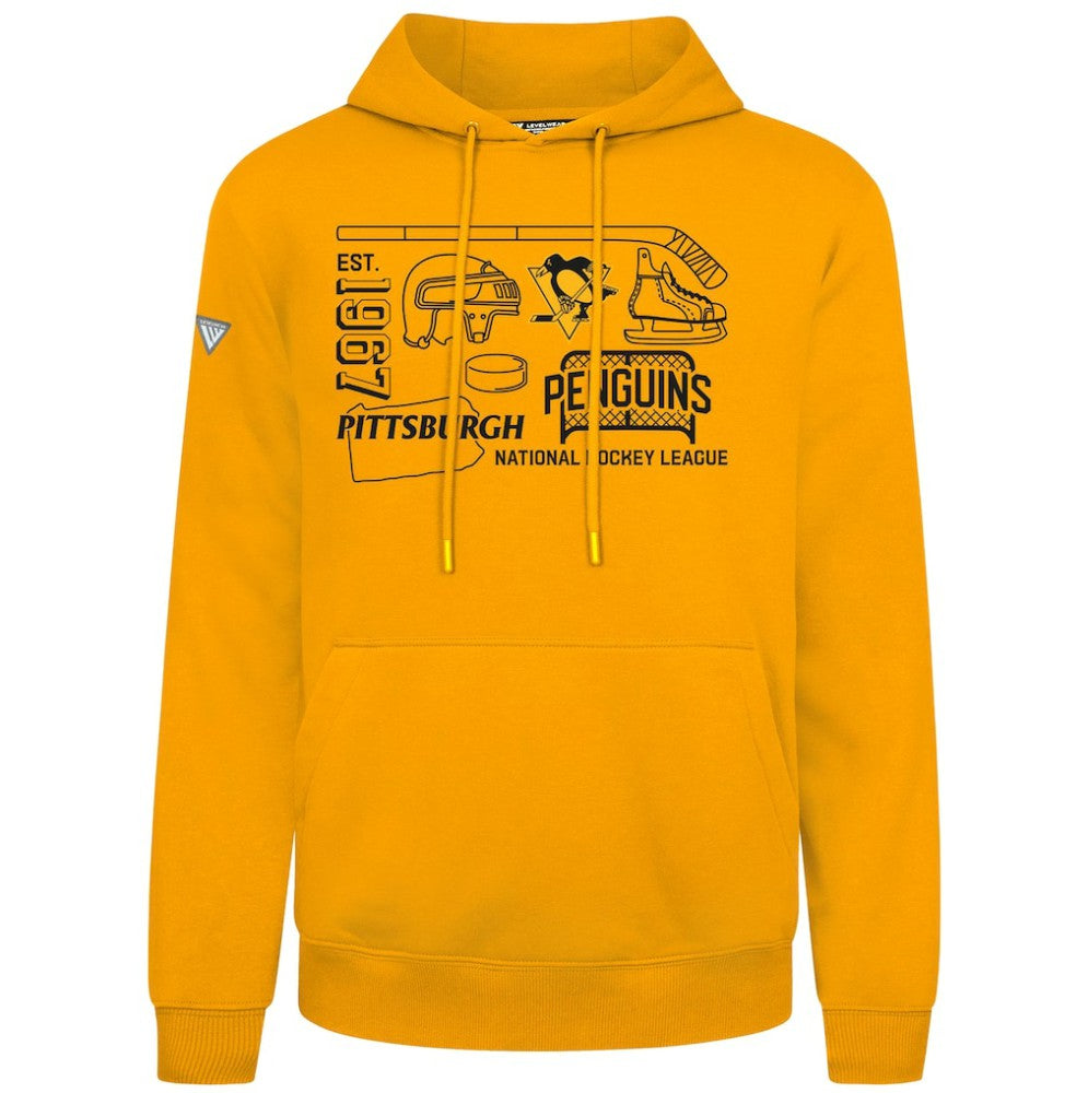 Pittsburgh Penguins Levelwear Podium Campaign Pullover Hoodie - Gold - NHL