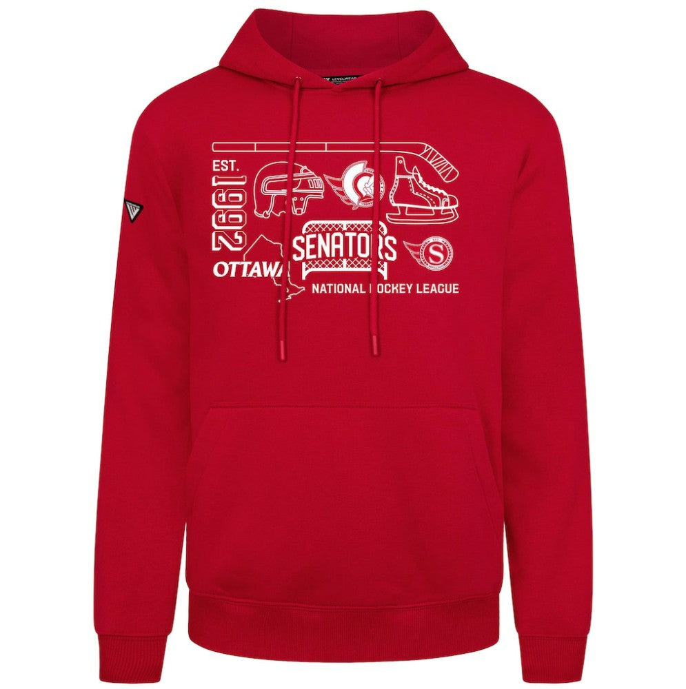 Ottawa Senators Levelwear Podium Campaign Pullover Hoodie - Red - NHL