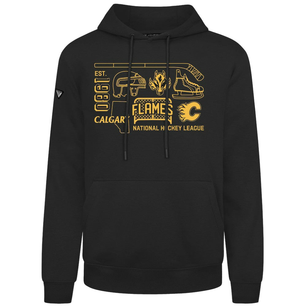 Calgary Flames Levelwear Podium Campaign Pullover Hoodie - Black - NHL