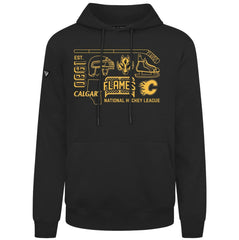 Calgary Flames Levelwear Podium Campaign Pullover Hoodie - Black - NHL