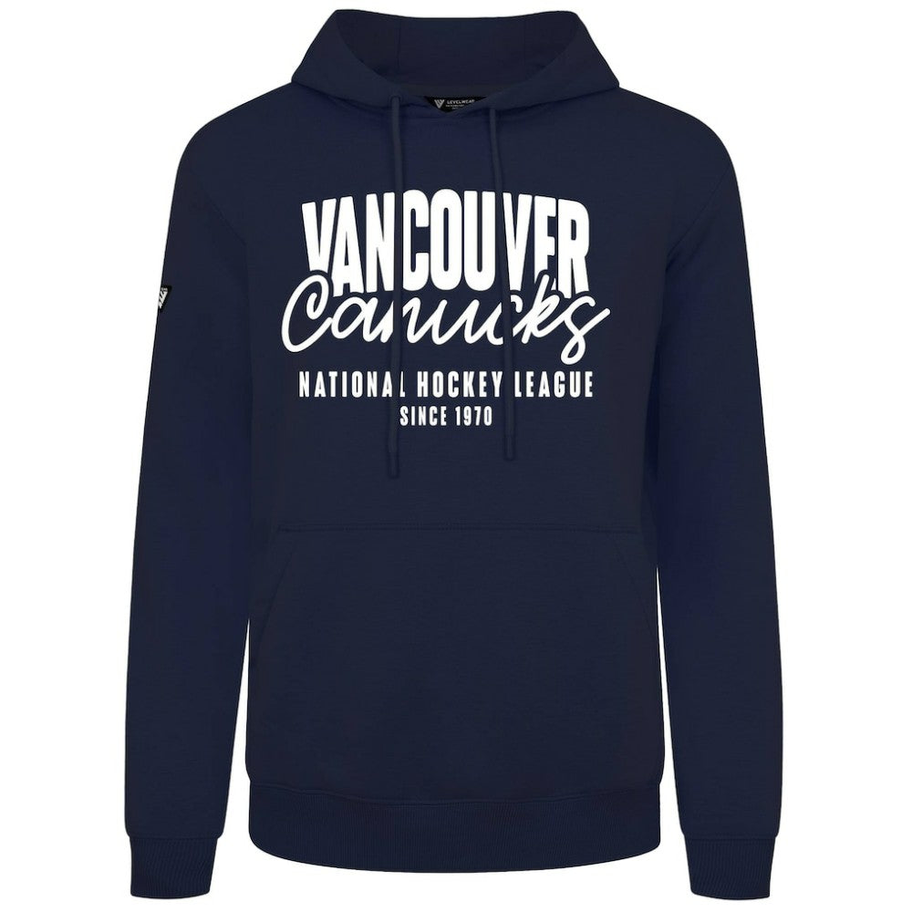 Vancouver Canucks Levelwear Podium Response Pullover Hoodie - Navy - NHL