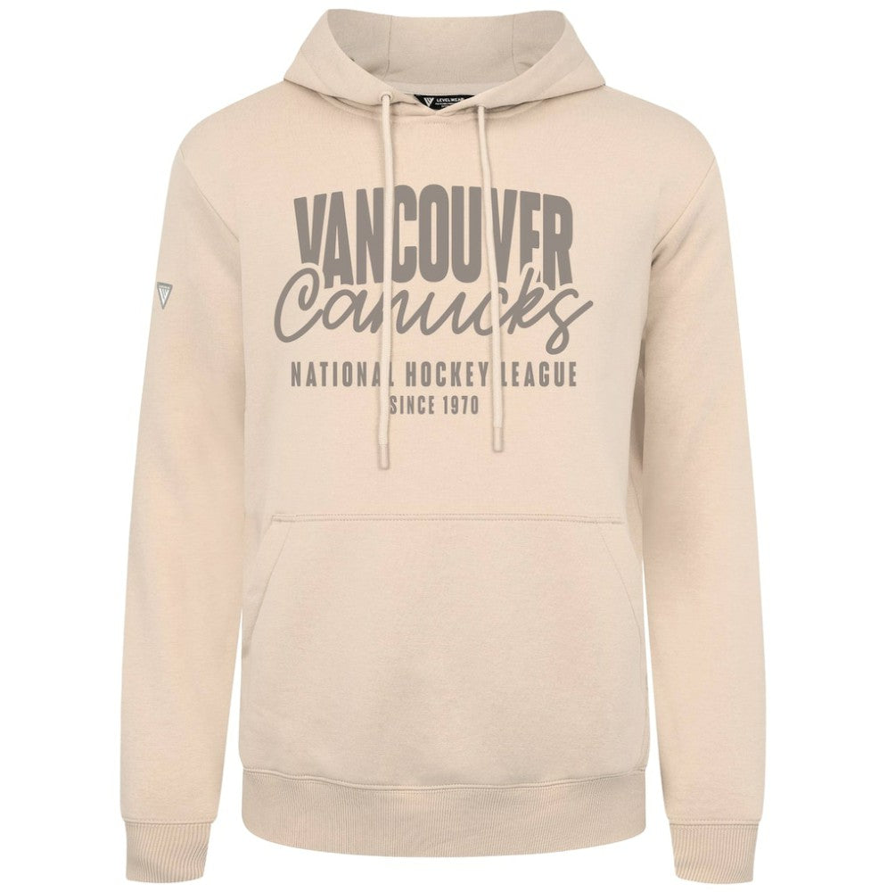 Vancouver Canucks Levelwear Podium Response Pullover Hoodie - Khaki - NHL