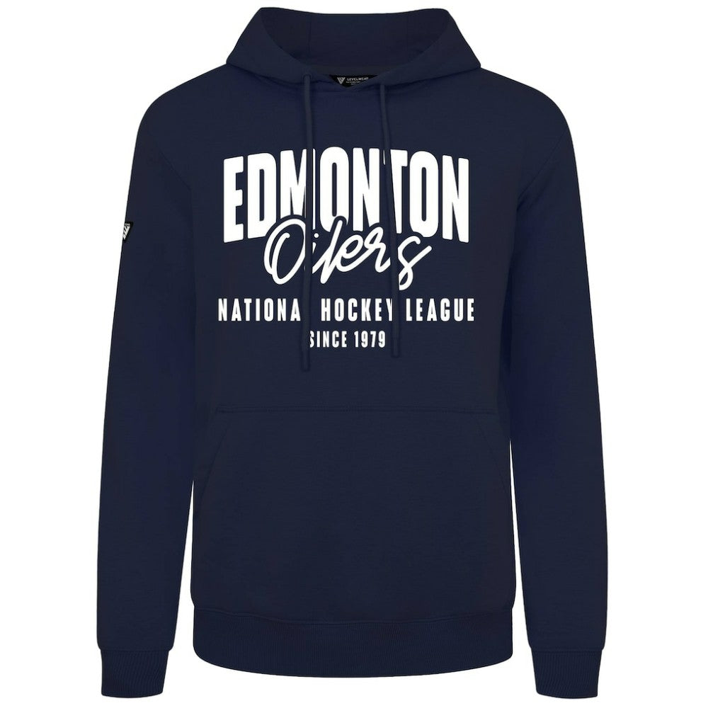Edmonton Oilers Levelwear Podium Response Pullover Hoodie - Navy - NHL