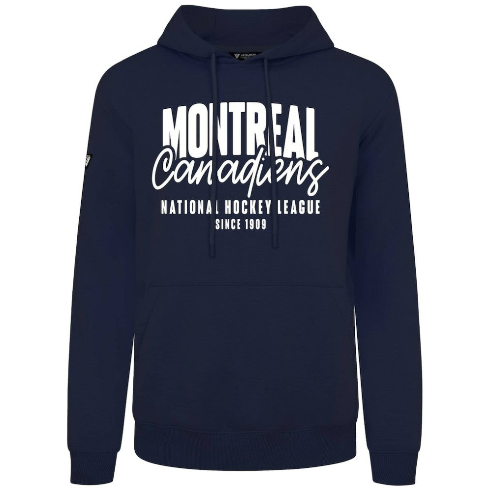 Montreal Canadiens Levelwear Podium Response Pullover Hoodie - Navy - NHL