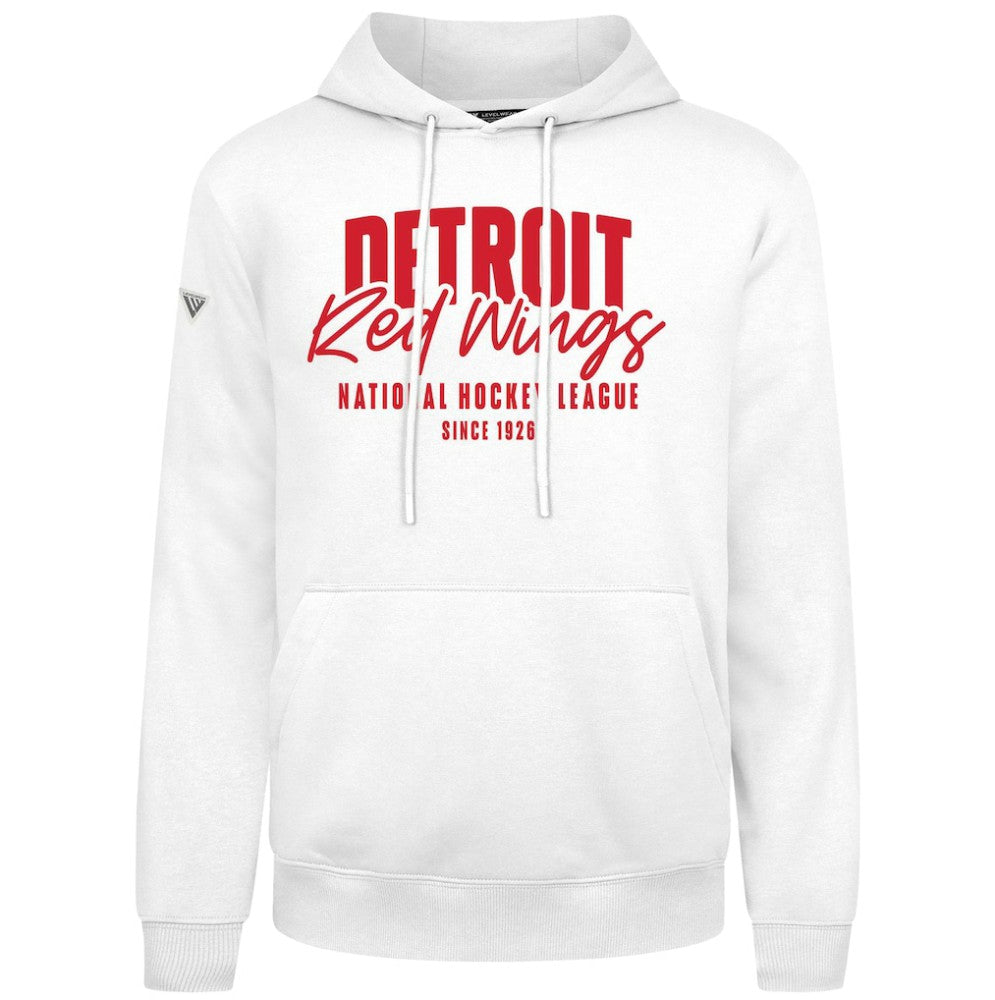 Detroit Red Wings Levelwear Podium Response Pullover Hoodie - White - NHL