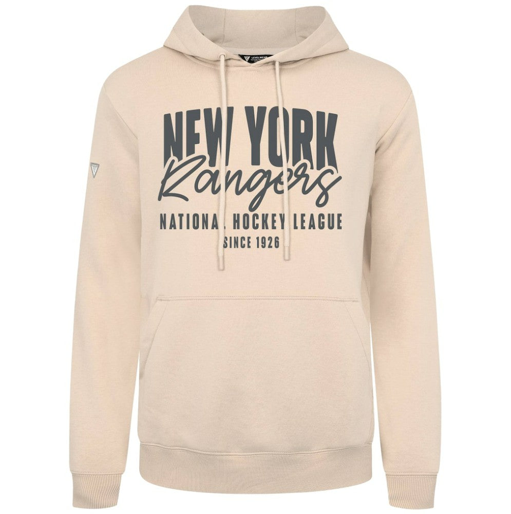 New York Rangers Levelwear Podium Response Pullover Hoodie - Khaki - NHL