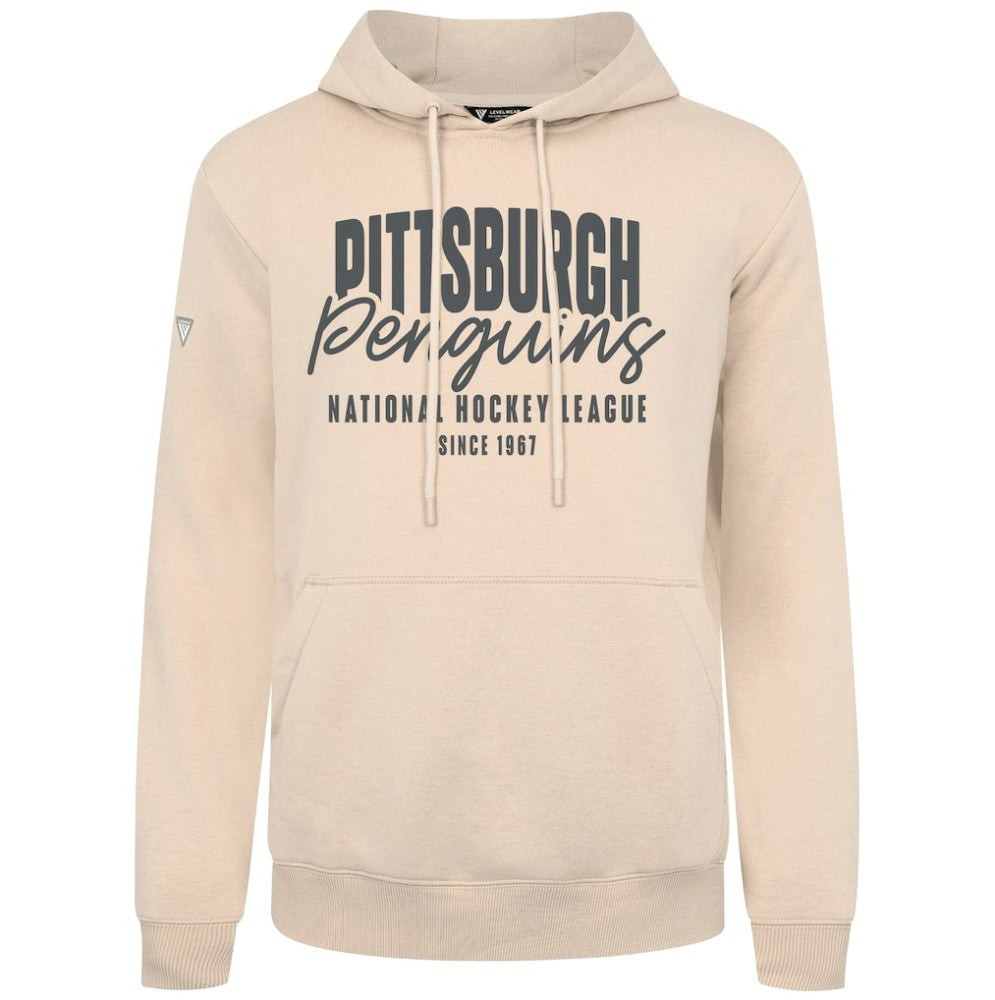 Pittsburgh Penguins Levelwear Podium Response Pullover Hoodie - Khaki - NHL