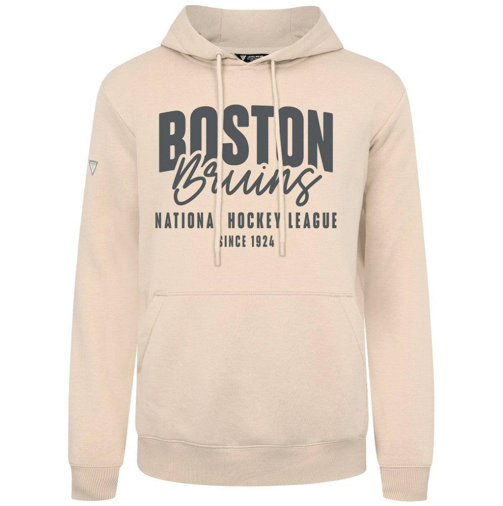 Boston Bruins Levelwear Podium Response Pullover Hoodie - Khaki - NHL