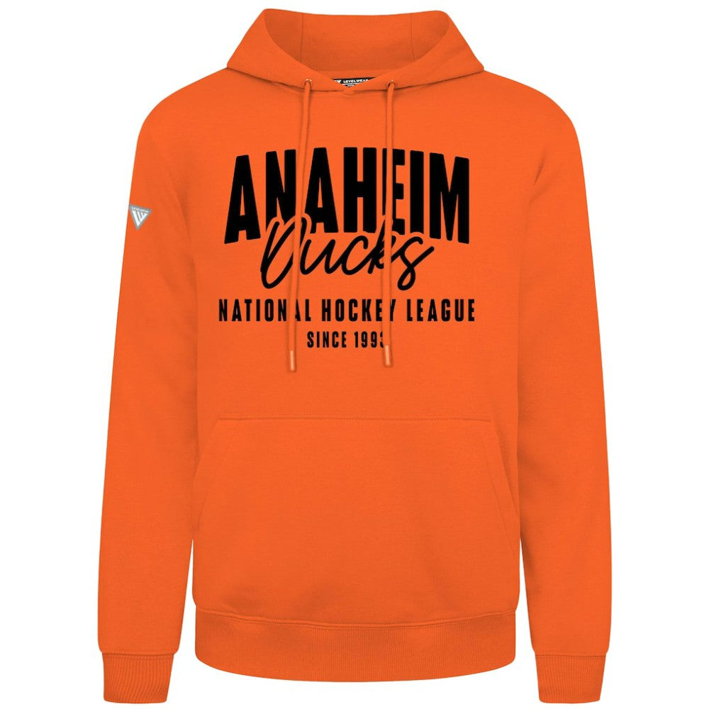 Anaheim Ducks Levelwear Podium Response Pullover Hoodie - Orange - NHL