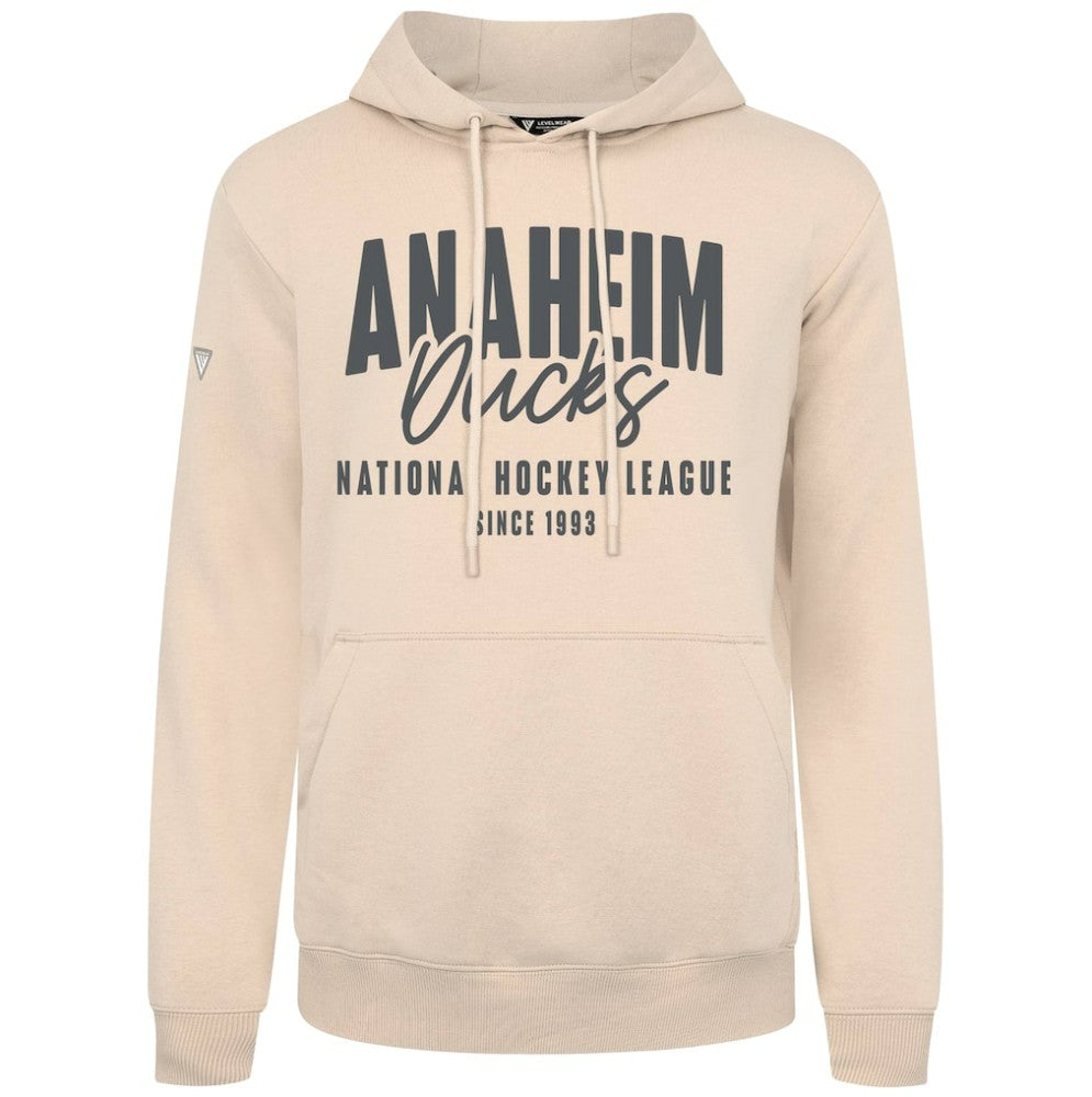 Anaheim Ducks Levelwear Podium Response Pullover Hoodie - Khaki - NHL