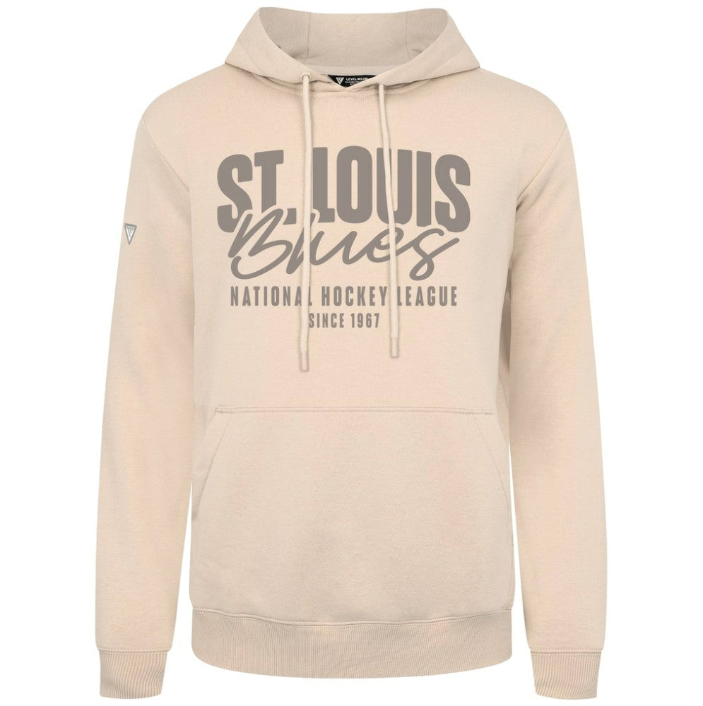 St. Louis Blues Levelwear Podium Response Pullover Hoodie - Khaki - NHL