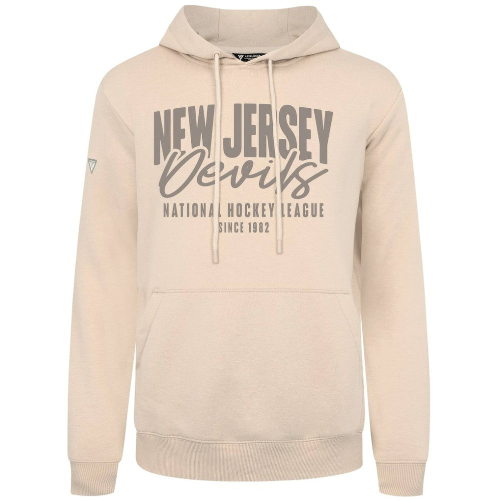 New Jersey Devils Levelwear Podium Response Pullover Hoodie - Khaki - NHL