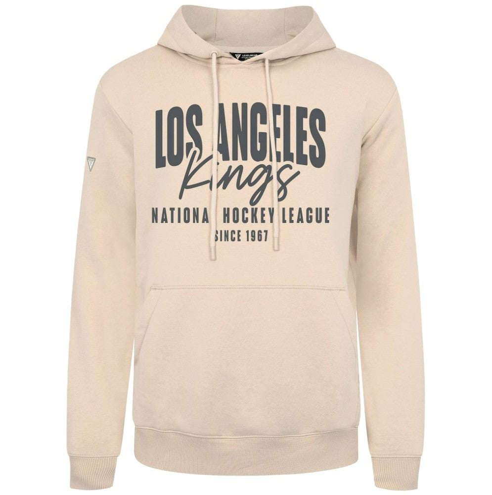 Los Angeles Kings Levelwear Podium Response Pullover Hoodie - Khaki - NHL
