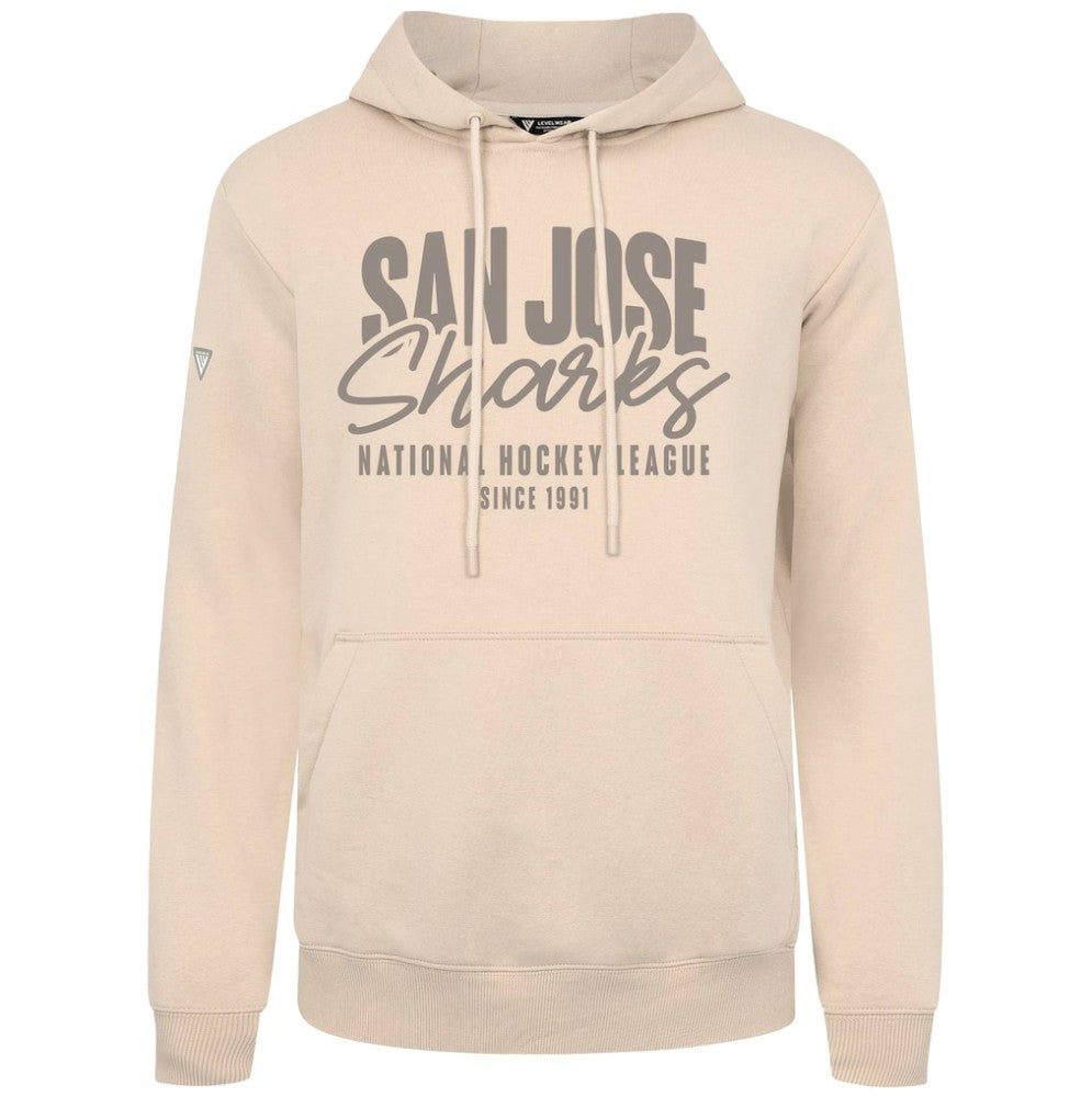 San Jose Sharks Levelwear Podium Response Pullover Hoodie - Khaki - NHL