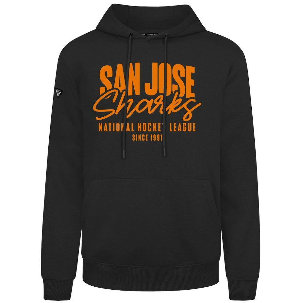 San Jose Sharks Levelwear Podium Response Pullover Hoodie - Black - NHL