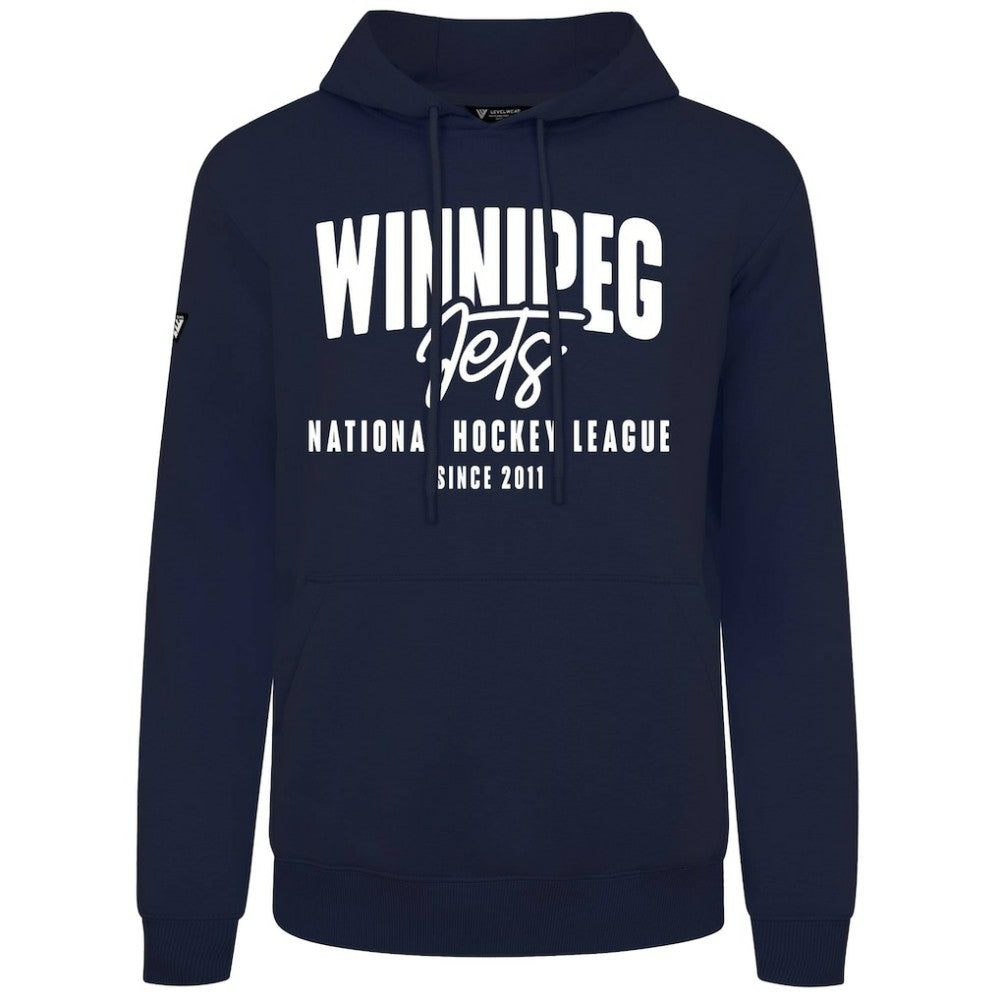 Winnipeg Jets Levelwear Podium Response Pullover Hoodie - Navy - NHL