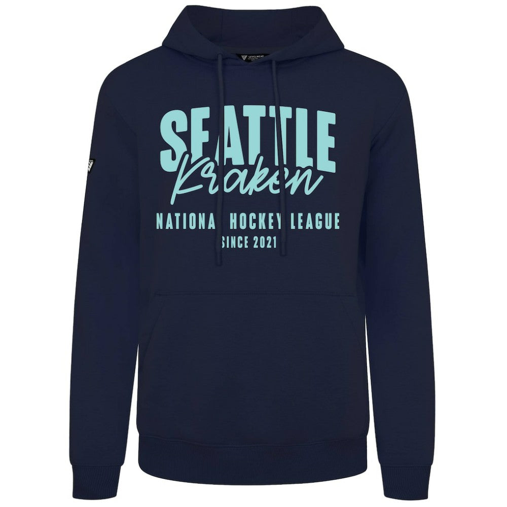 Seattle Kraken Levelwear Podium Response Pullover Hoodie - Deep Sea Blue - NHL