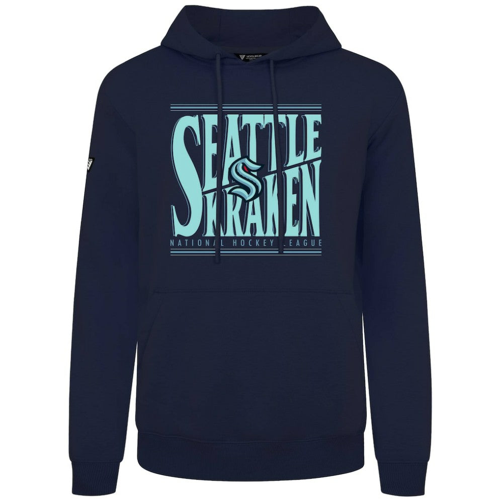 Seattle Kraken Levelwear Podium Powerhouse Pullover Hoodie - Deep Sea Blue - NHL