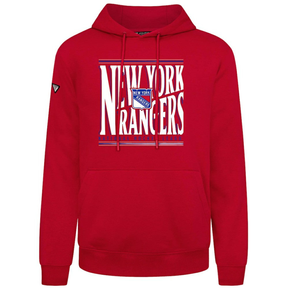 New York Rangers Levelwear Podium Powerhouse Pullover Hoodie - Red - NHL
