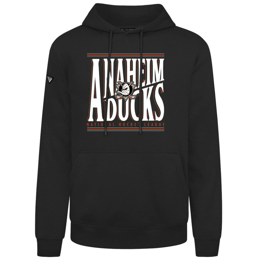 Anaheim Ducks Levelwear Podium Powerhouse Pullover Hoodie - Black - NHL