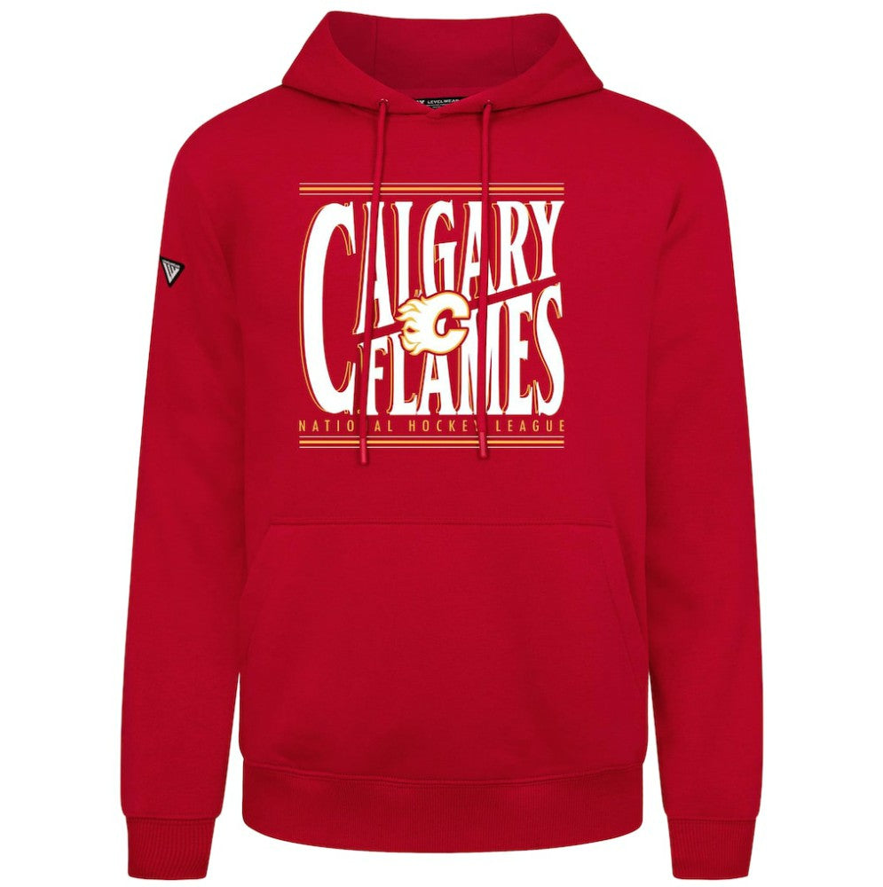 Calgary Flames Levelwear Podium Powerhouse Pullover Hoodie - Red - NHL