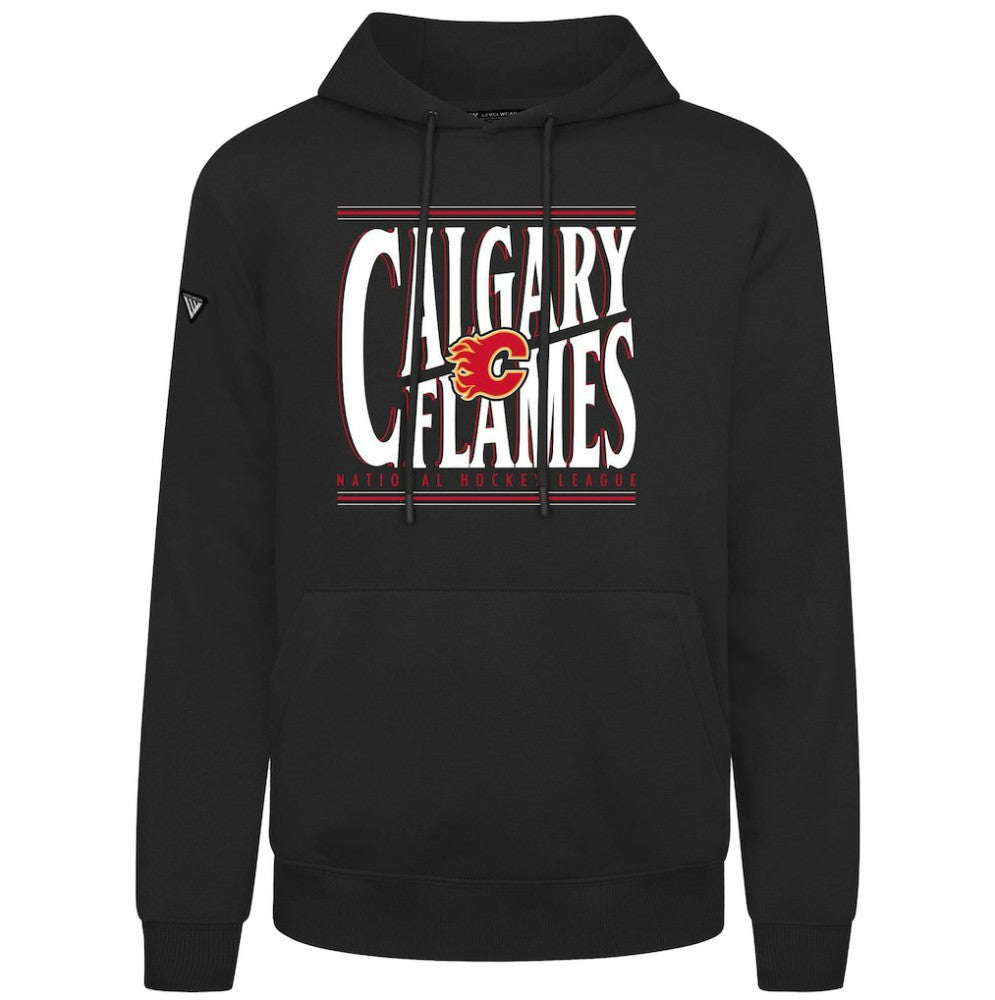 Calgary Flames Levelwear Podium Powerhouse Pullover Hoodie - Black - NHL