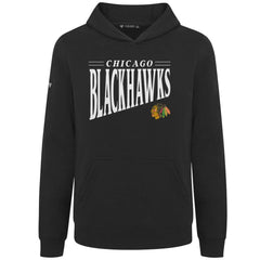 Chicago Blackhawks Levelwear Youth Jr Podium Tally Pullover Hoodie - Black - NHL