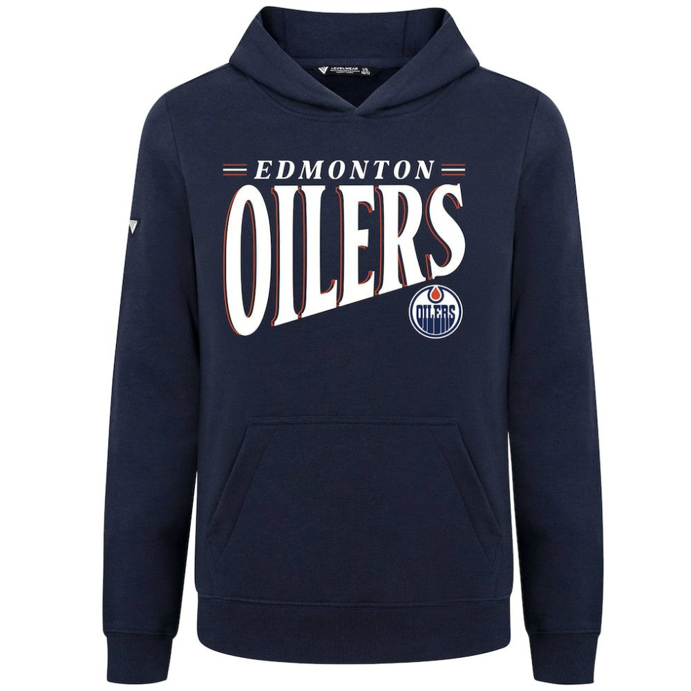 Edmonton Oilers Levelwear Youth Jr Podium Tally Pullover Hoodie - Navy - NHL