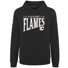 Calgary Flames Levelwear Youth Jr Podium Tally Pullover Hoodie - Black - NHL