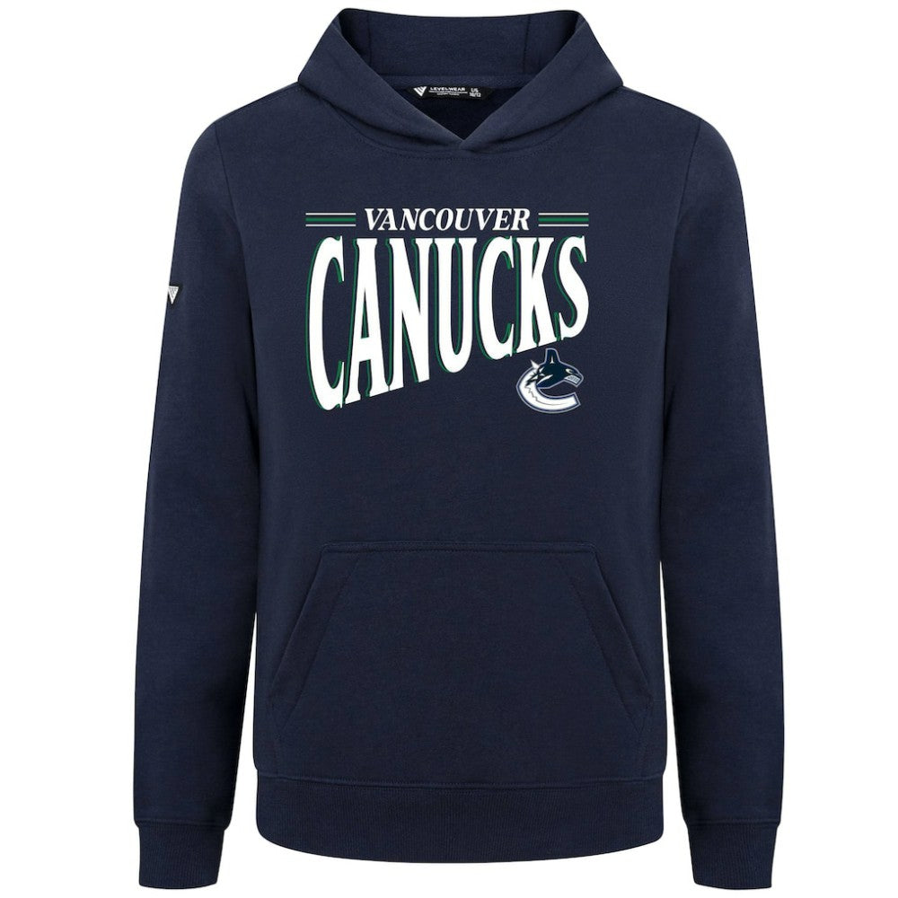 Vancouver Canucks Levelwear Youth Jr Podium Tally Pullover Hoodie - Navy - NHL