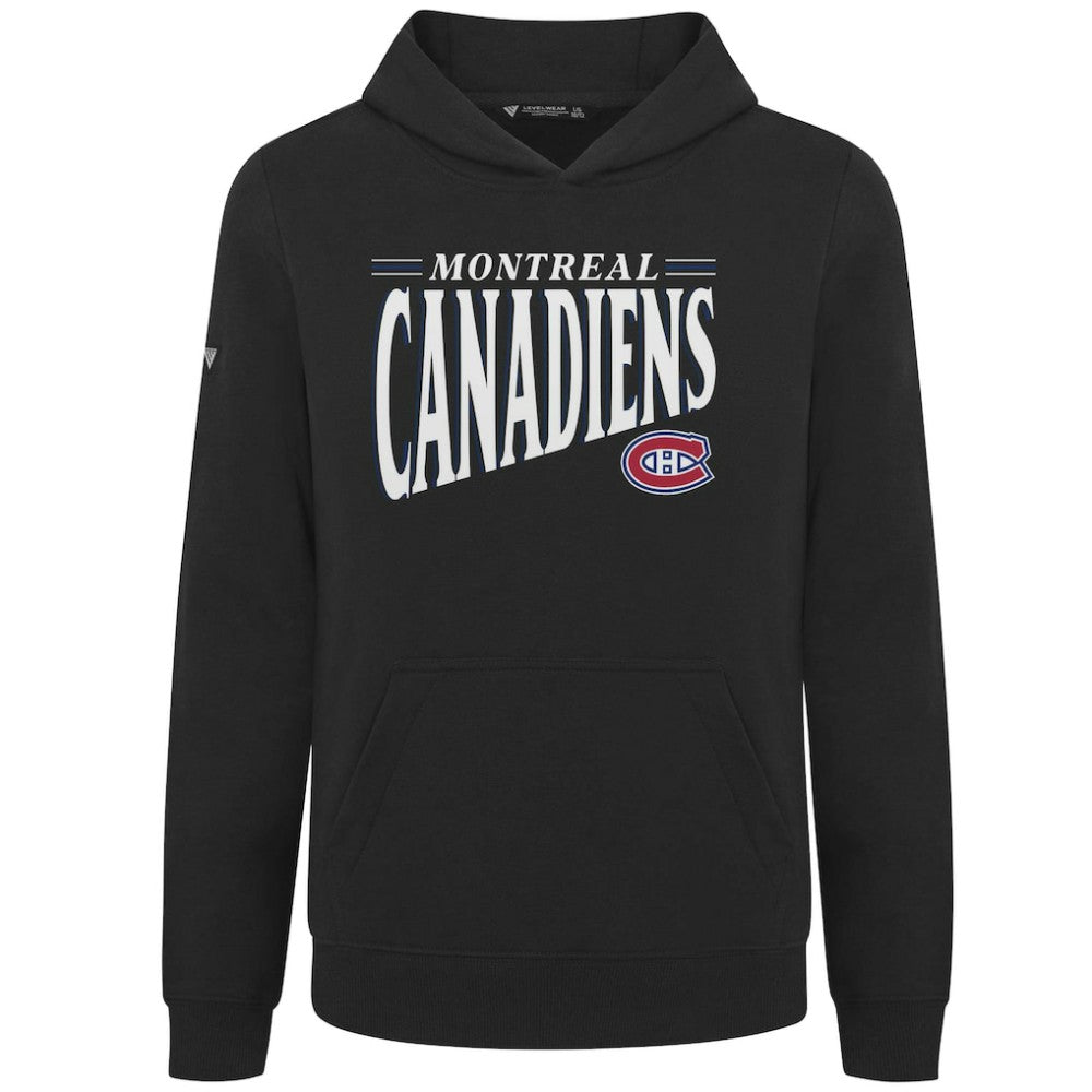 Montreal Canadiens Levelwear Youth Jr Podium Tally Pullover Hoodie - Black - NHL