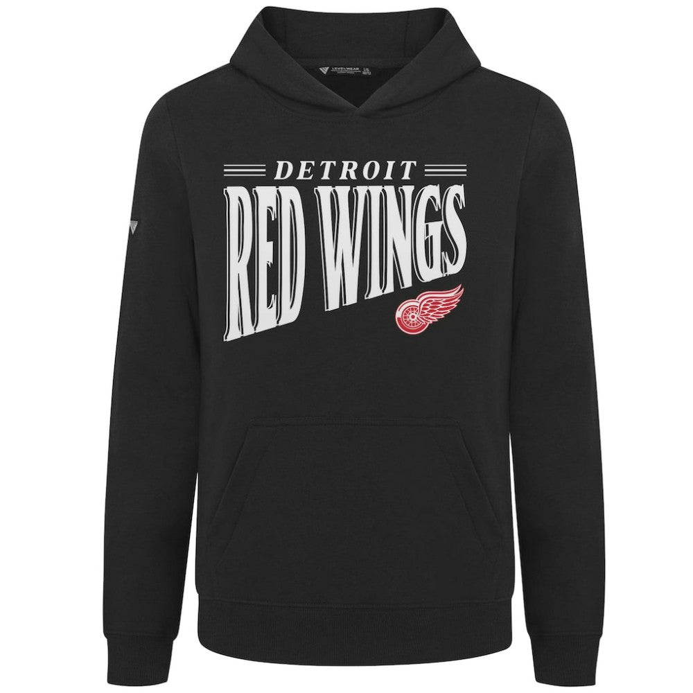 Detroit Red Wings Levelwear Youth Jr Podium Tally Pullover Hoodie - Black - NHL