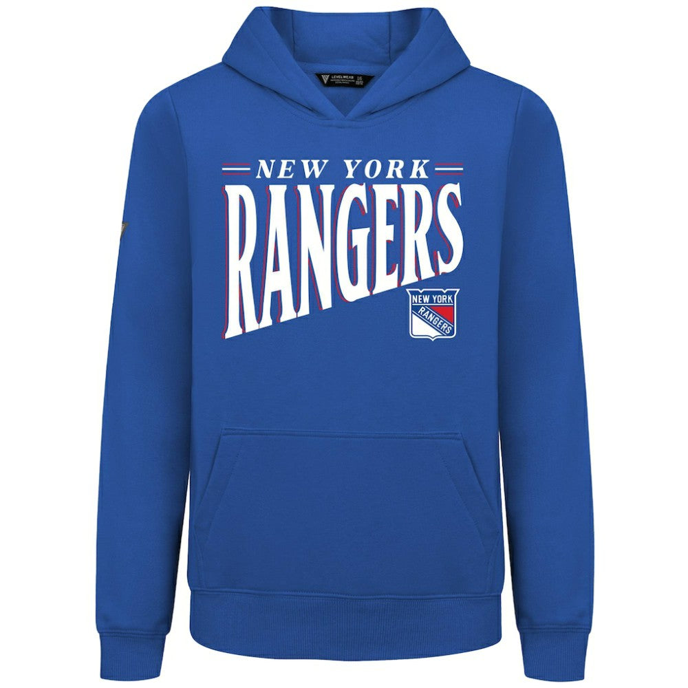 New York Rangers Levelwear Youth Jr Podium Tally Pullover Hoodie - Royal - NHL