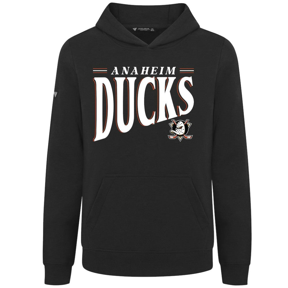 Anaheim Ducks Levelwear Youth Jr Podium Tally Pullover Hoodie - Black - NHL