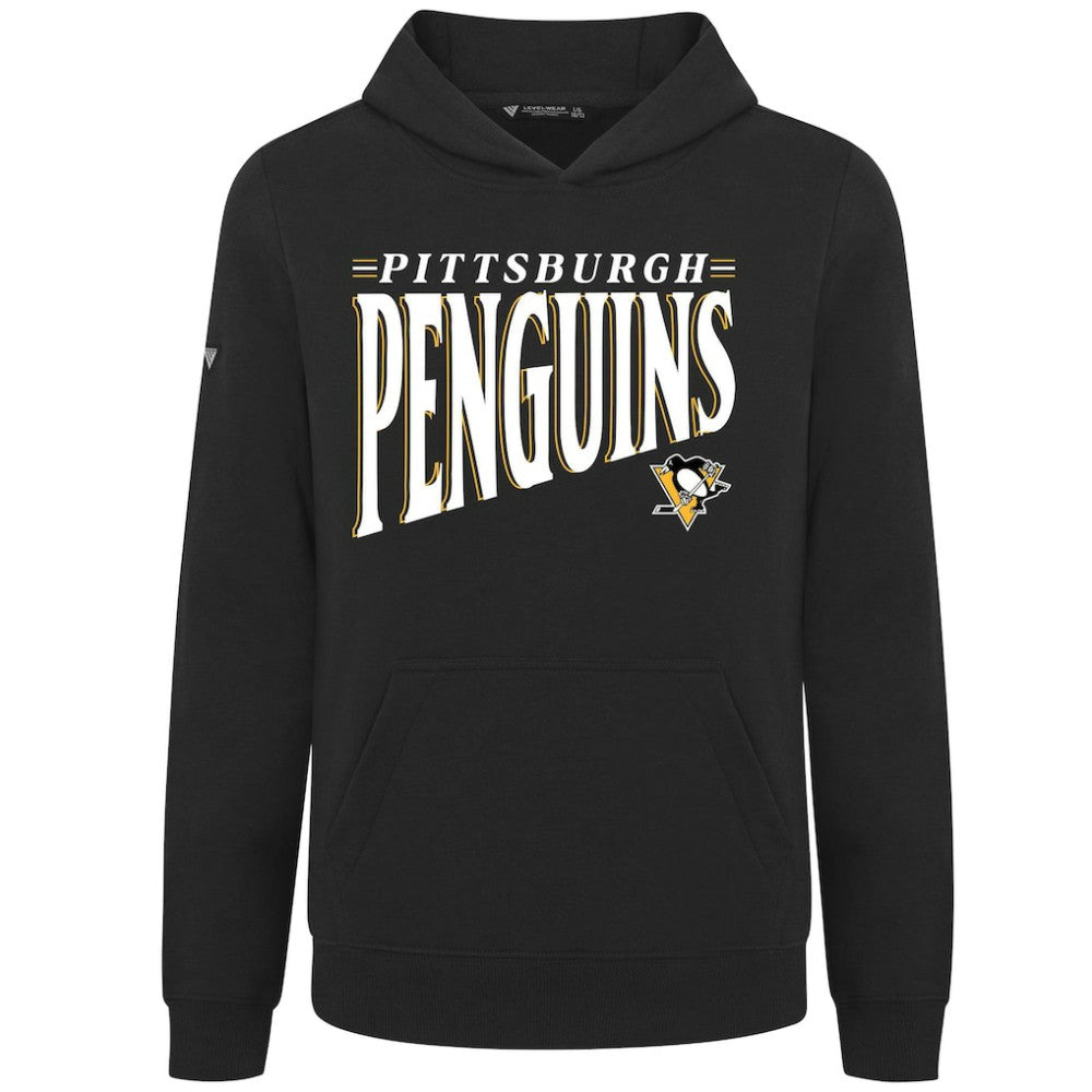 Pittsburgh Penguins Levelwear Youth Jr Podium Tally Pullover Hoodie - Black - NHL