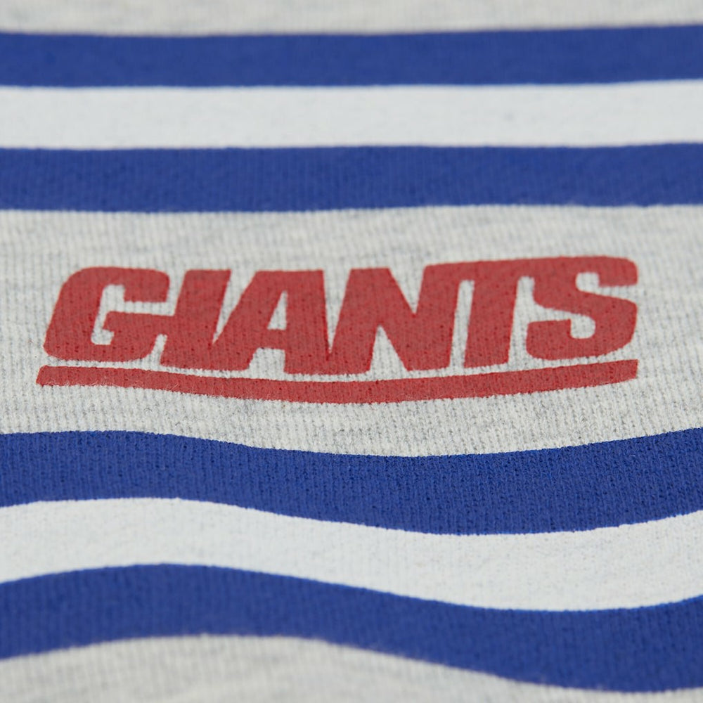 New York Giants All Over Print Vintage Fleece Crewneck Sweatshirt Heather Gray | Mitchell & Ness