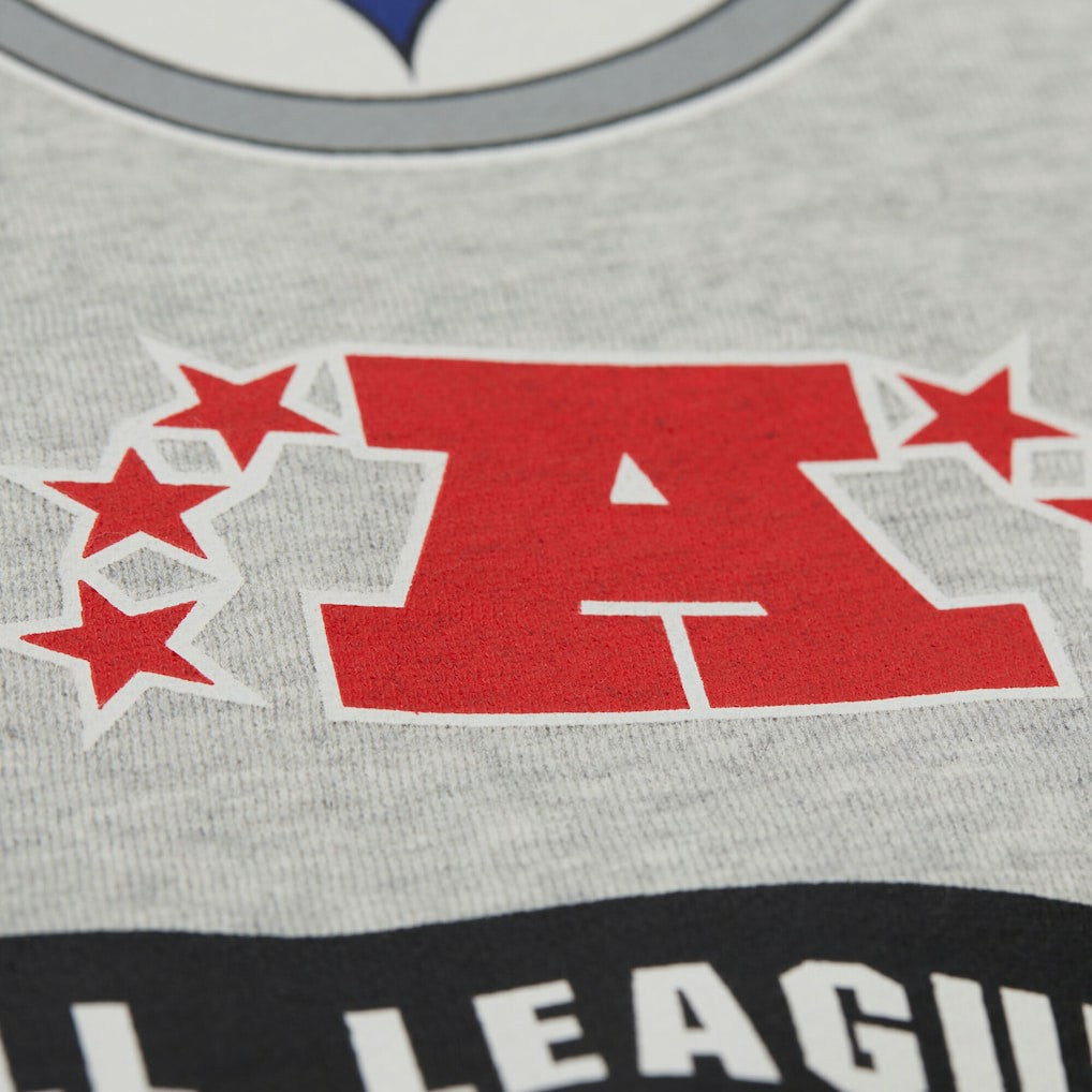 Pittsburgh Steelers All Over Print Vintage Fleece Crewneck Sweatshirt Heather Gray | Mitchell & Ness