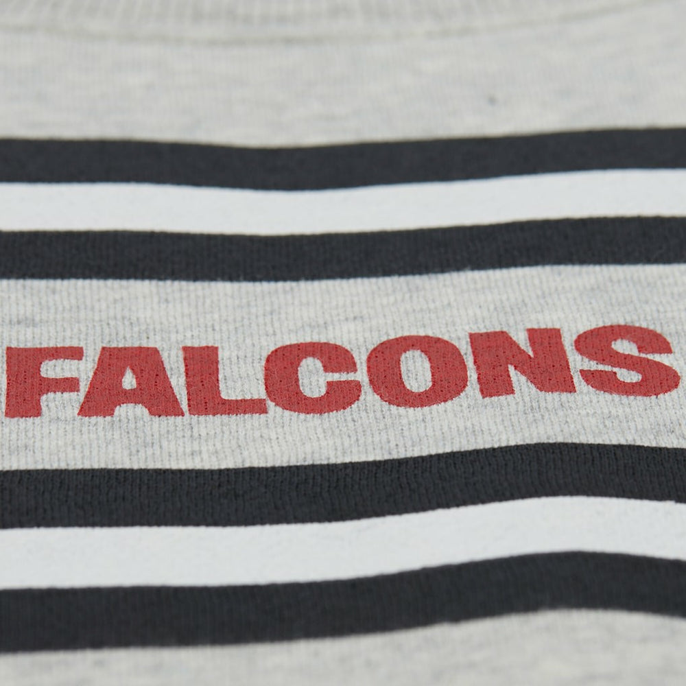 Atlanta Falcons All Over Print Vintage Fleece Crewneck Sweatshirt Heather Gray | Mitchell & Ness