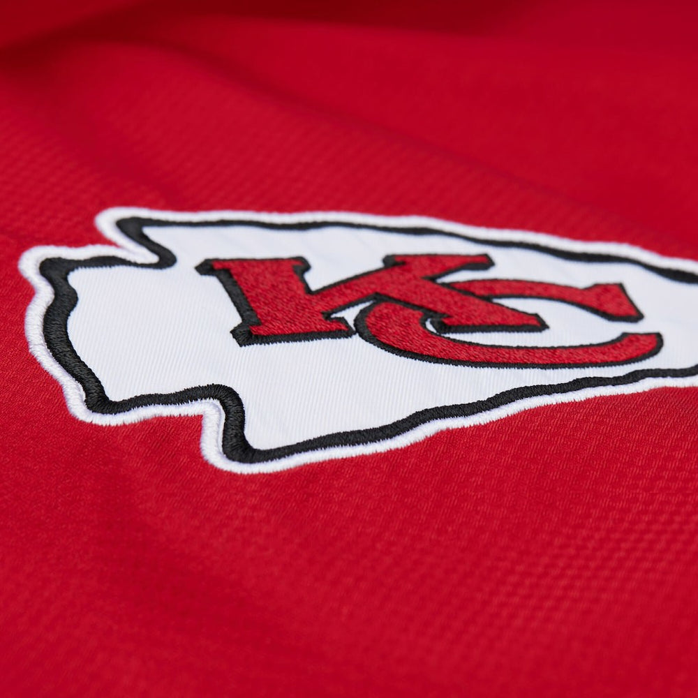 Kansas City Chiefs Tie Breaker Vintage Logo Lightweight Anorak Half-Zip Windbreaker Red/Black | Mitchell & Ness