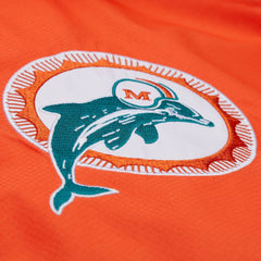 Miami Dolphins Tie Breaker Vintage Logo Lightweight Anorak Half-Zip Windbreaker Orange/Aqua | Mitchell & Ness