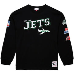 New York Jets Training Camp Vintage Logos Long Sleeve T-Shirt Black | Mitchell & Ness