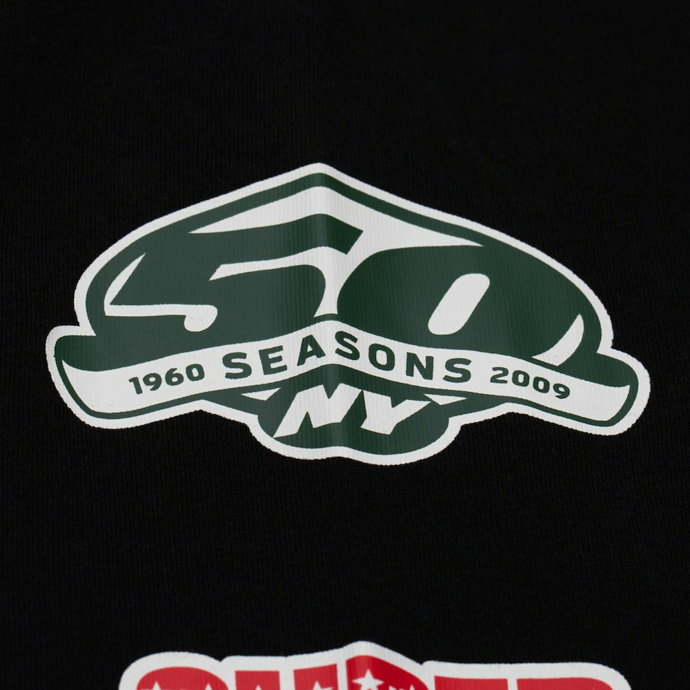 New York Jets Training Camp Vintage Logos Long Sleeve T-Shirt Black | Mitchell & Ness