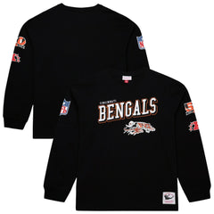 Cincinnati Bengals Training Camp Vintage Logos Long Sleeve T-Shirt Black | Mitchell & Ness