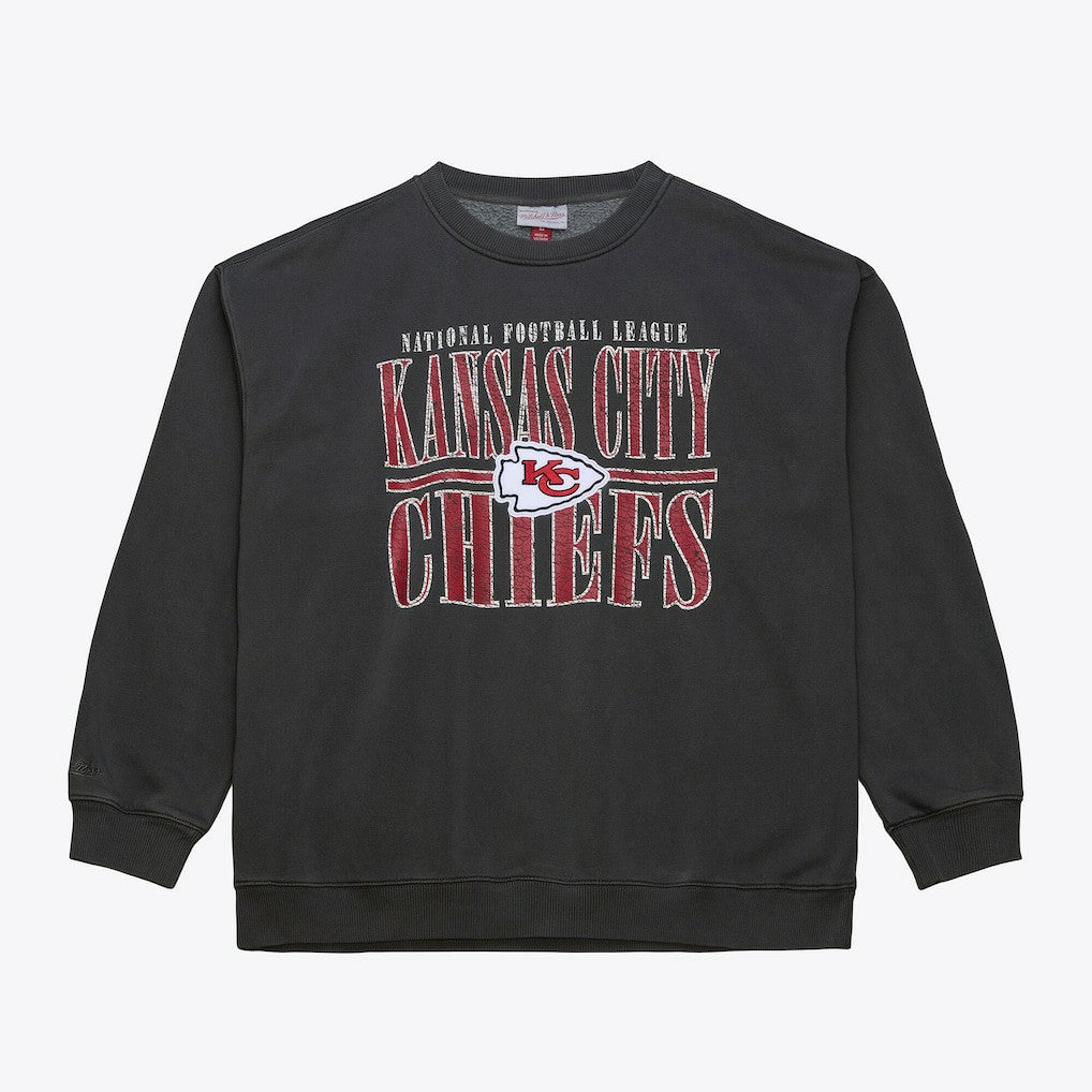 Kansas City Chiefs Downtown Collection Fleece Sweatshirt Black | Mitchell & Ness