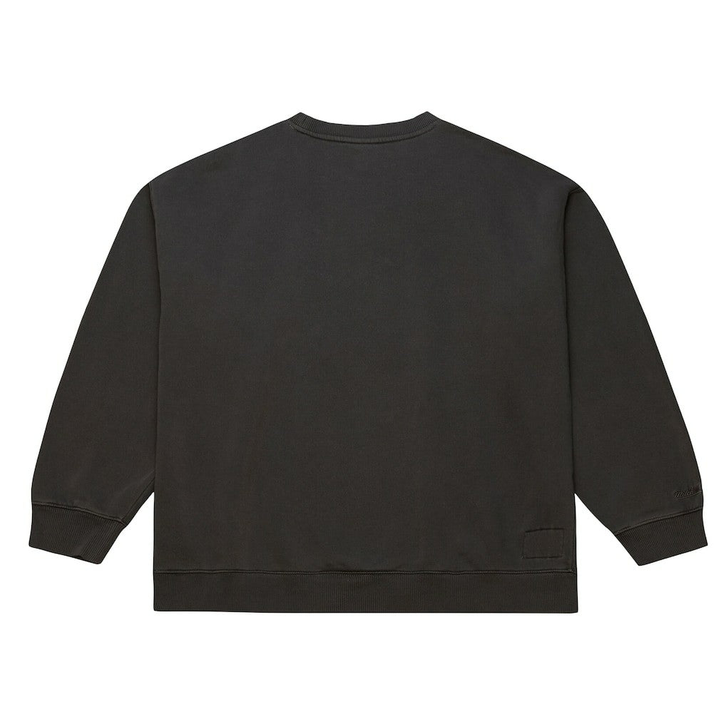 Philadelphia Eagles Downtown Crew Vintage Logo Sweatshirt Black | Mitchell & Ness