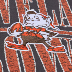 Cleveland Browns Downtown Crew Vintage Logo Sweatshirt Black | Mitchell & Ness