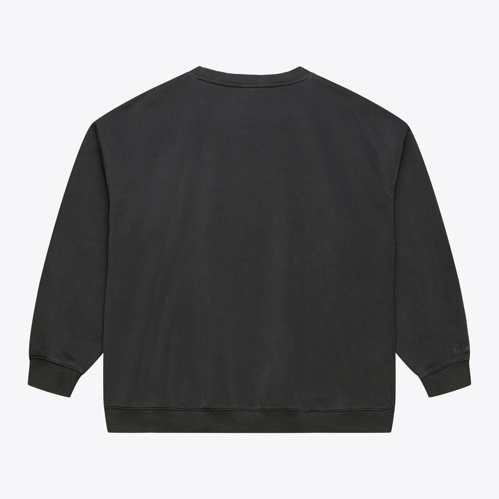 Detroit Lions Downtown Crew Vintage Logo Sweatshirt Black | Mitchell & Ness